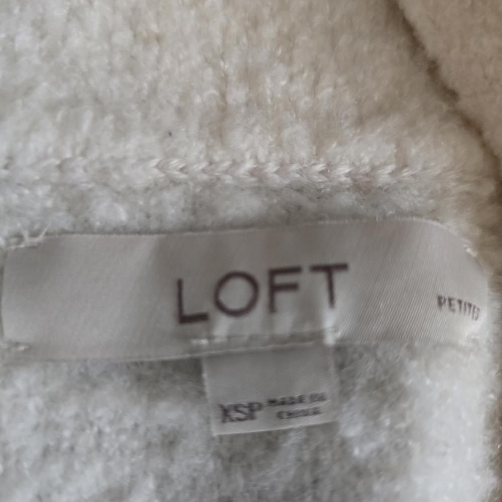 LOFT Cream Knit Top